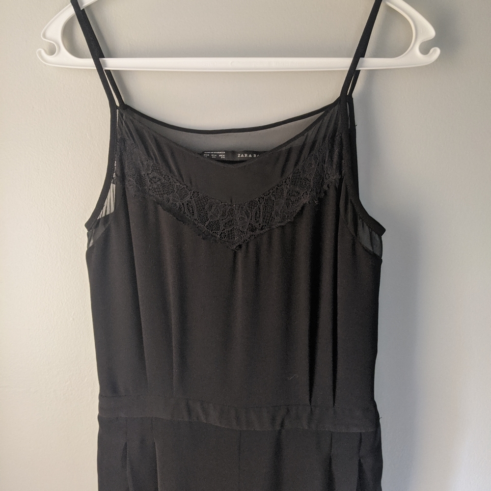 Lace tuxedo style one piece
